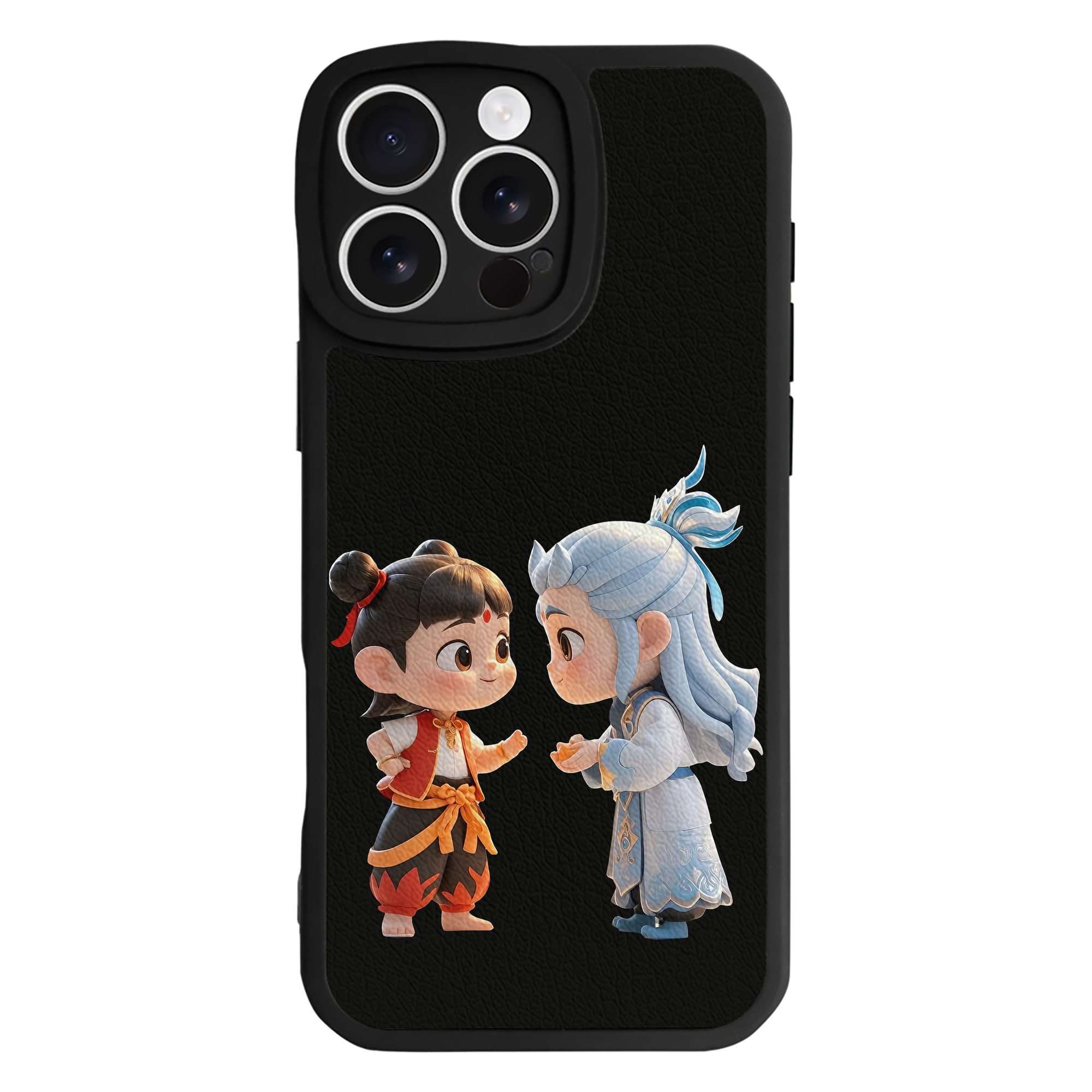 （画像用） Ne Zha 2 ナタ 魔童の大暴れ 【iPhone 16シリーズ対応】シリコンスマホケース（レザー調） 材質：シリコン
